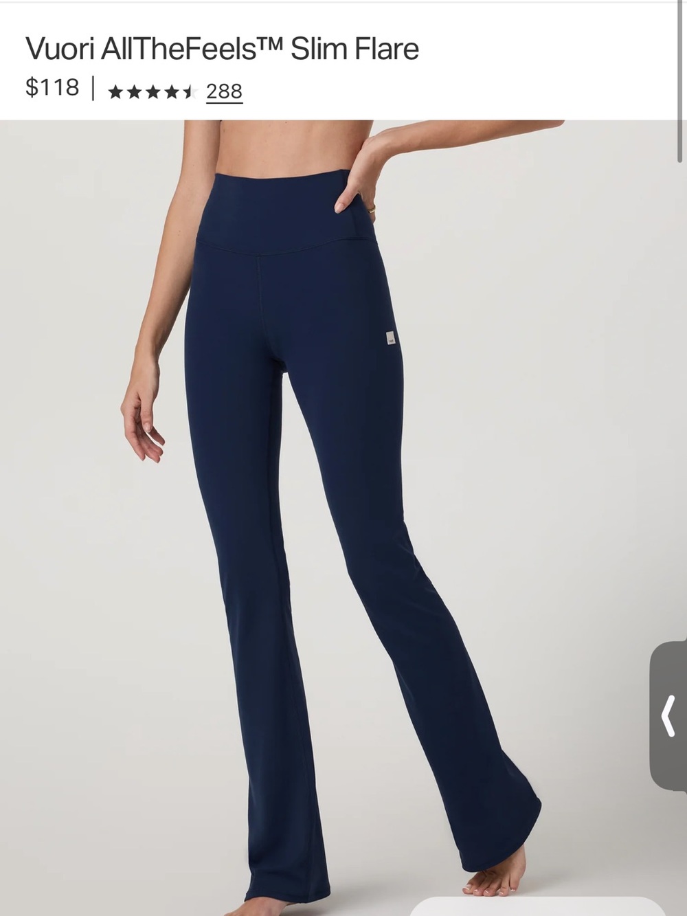 Vuori AllTheFeels Slim Flare-Blue Coast